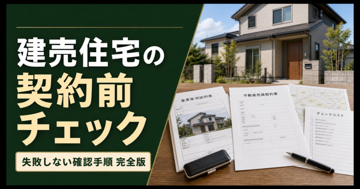 建売住宅の契約前に確認する売買契約書とチェックリストの画像