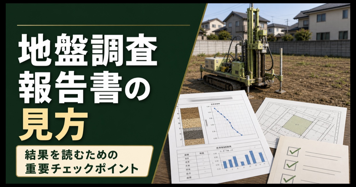 地盤調査機と地盤調査報告書のグラフを確認する画像