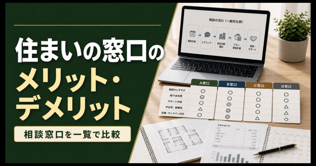 住まいの窓口と住宅相談サービスを比較するチェック表の画像