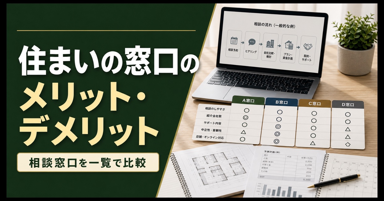住まいの窓口と住宅相談サービスを比較するチェック表の画像