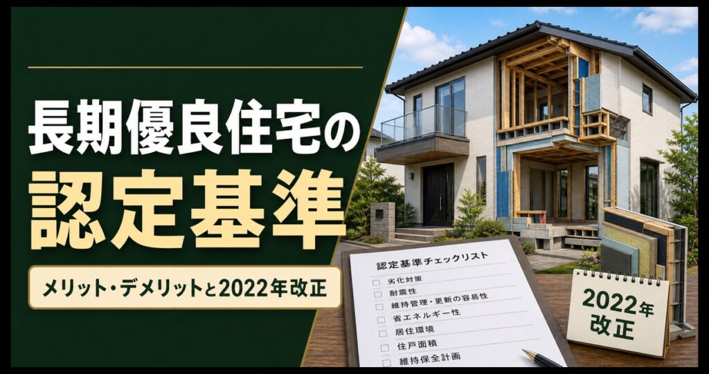 長期優良住宅の認定基準と高耐久住宅の構造を示す画像