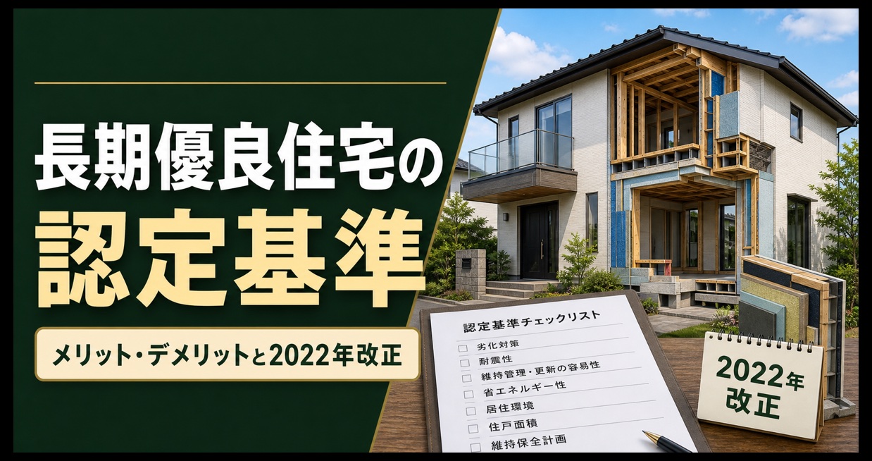 長期優良住宅の認定基準と高耐久住宅の構造を示す画像