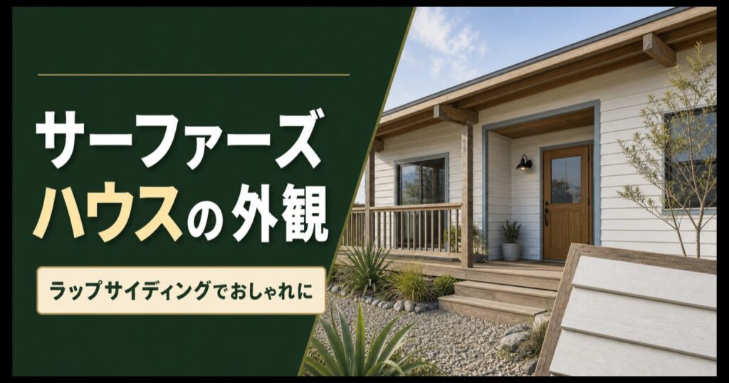 ラップサイディングを使ったサーファーズハウス外観の画像
