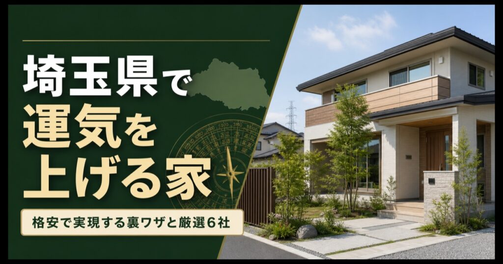 埼玉県で運気を上げる家と格安住宅会社6社を紹介するアイキャッチ画像