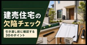 建売住宅の欠陥を引き渡し前に確認する検査道具とチェックリストの画像